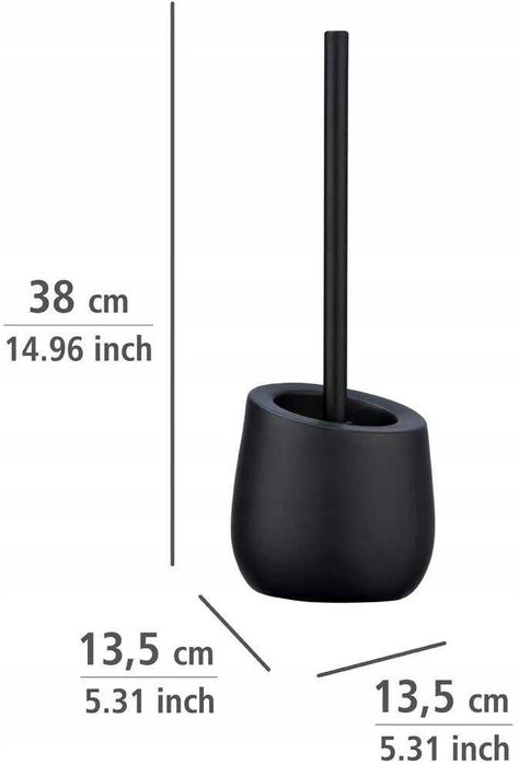 SZCZOTKA WC czarny mat silikonowa badi WENKO