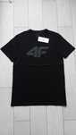 Nowy! Oryginalny T-shirt 4F czarny M z dużym logo