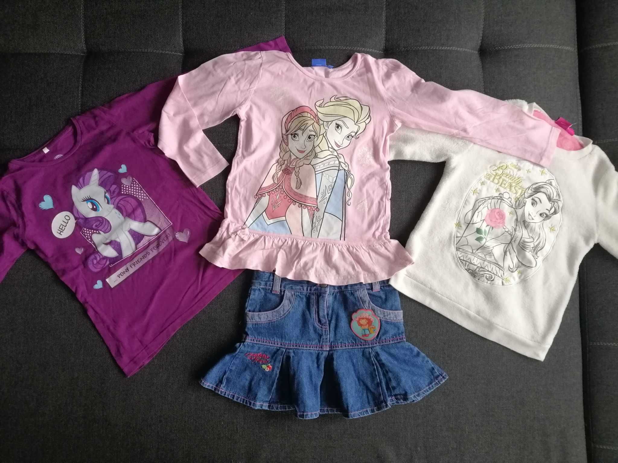 Bajkowy zestaw ubrań dla dziewczynki rozmiar 122/128 Barbie Mia Frozen