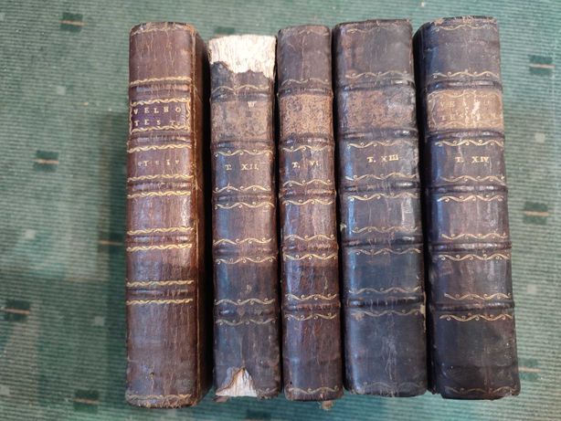 Livros Séc. XVIII-5 Volumes de tradução da Bilblia- Cada Volume 25 €