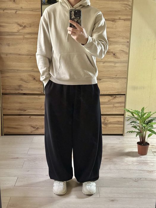 Худі кофта з капюшоном бежева світла оверсайз с м , s m oversize H&M