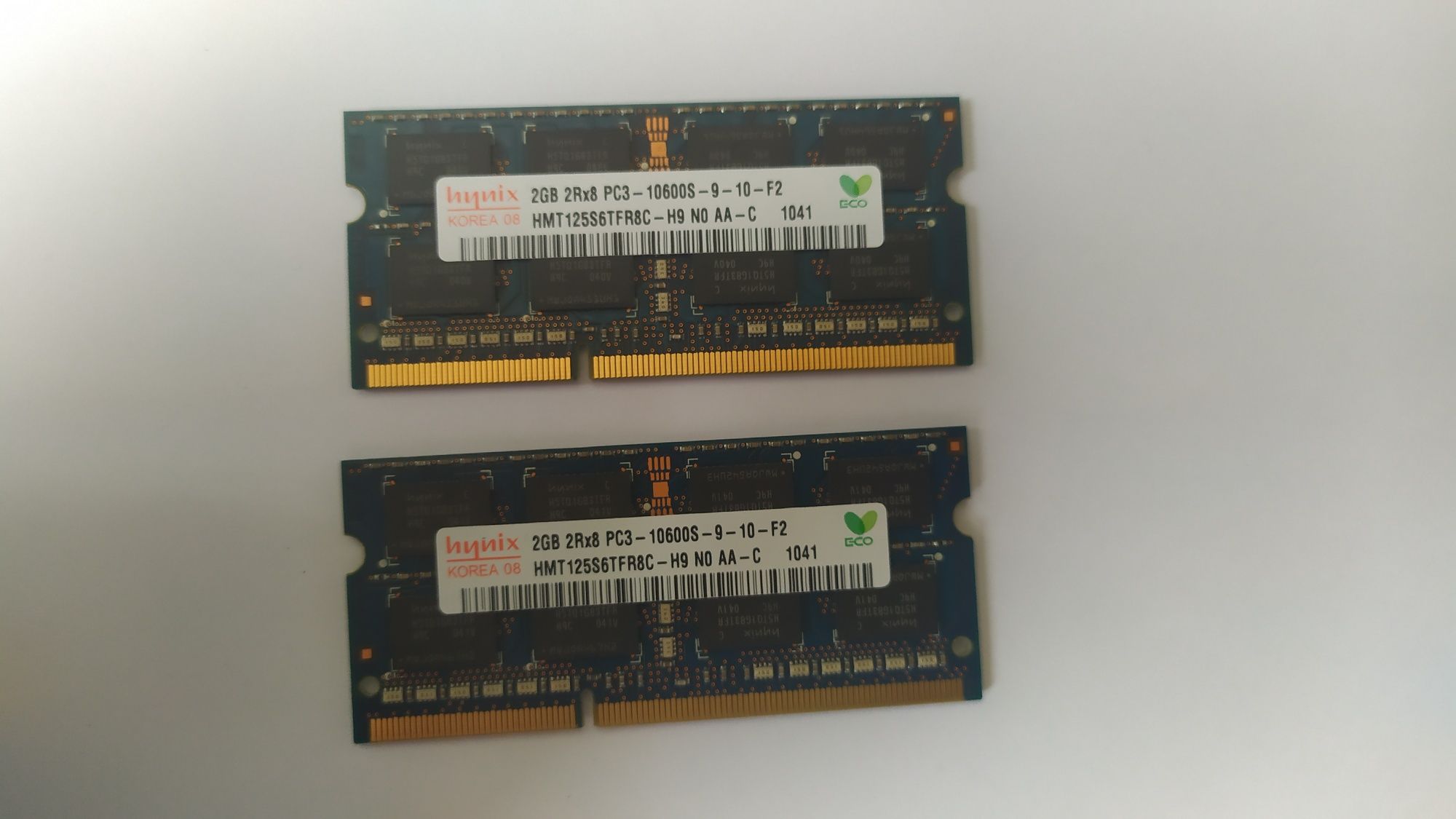 2 Memórias RAM  HP 2GB PC3-10600 DDR3-1333 SODIMM