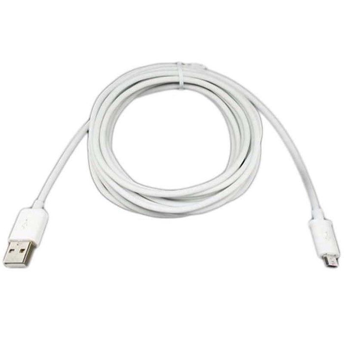 Cabo usb 2.0 Micro usb 3M Branco 2.4A Novos em caixa
