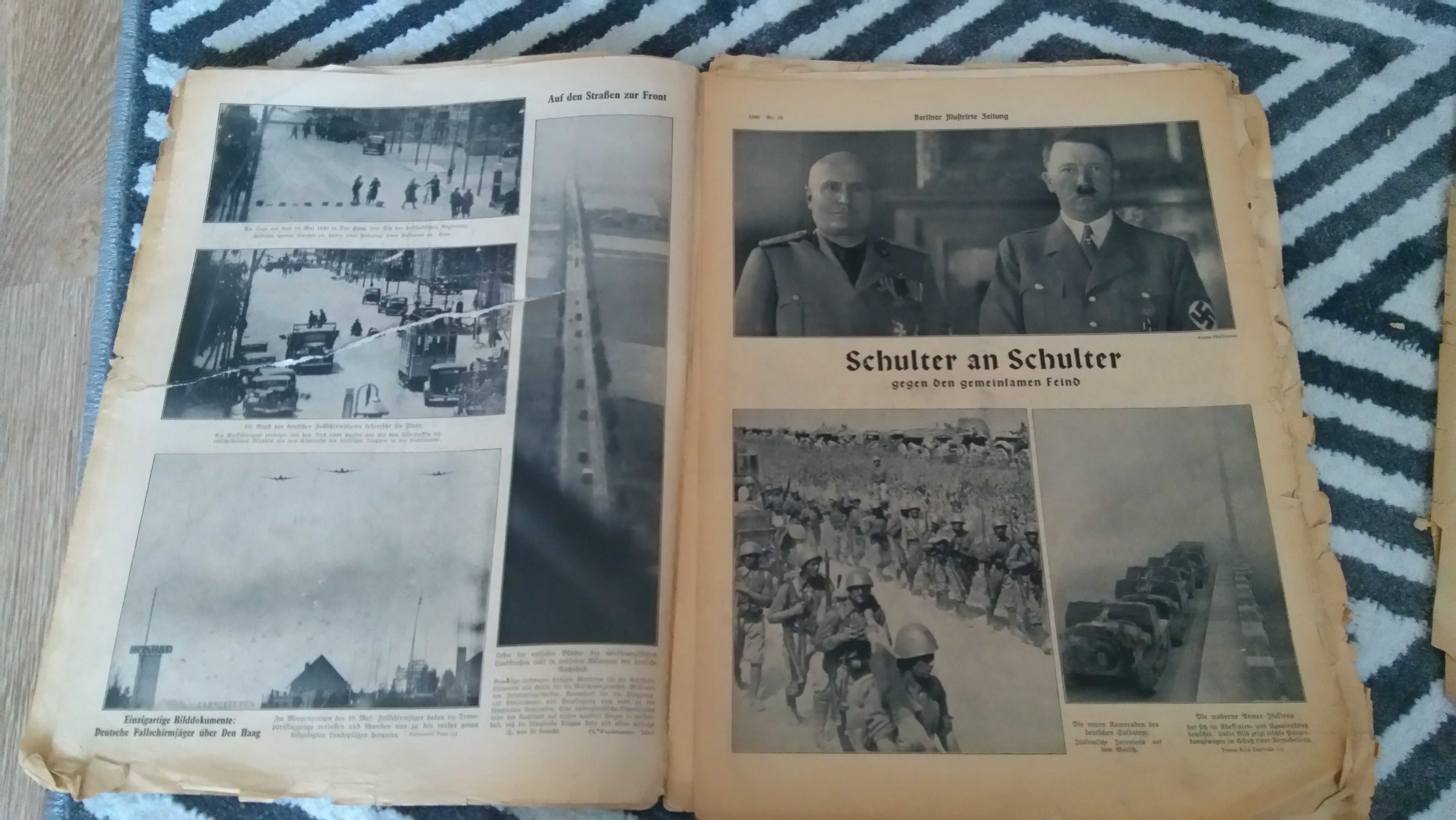 stare gazety niemieckie ilustrowane, III rzesza propaganda II WS