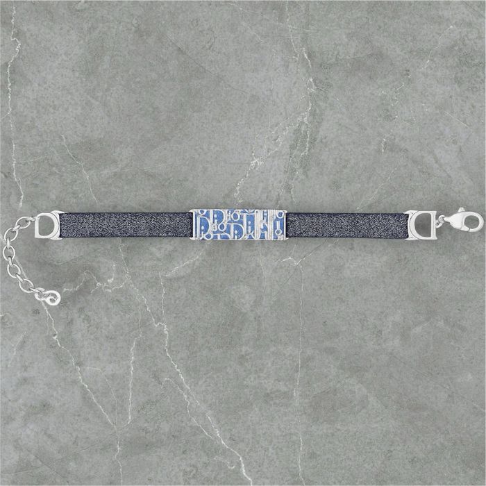 Pulseira Dior Original - Denim Azul e Prateado