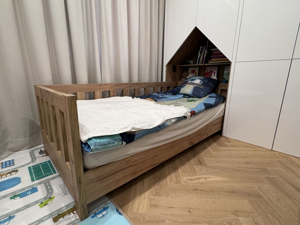 Łóżko 80x200 jasny dąb wykonane na zamówienie Krono K003