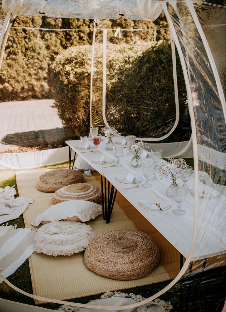 Wynajem namiotu bubble tent, panienski, wesele