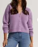 Sinsay liliowy kardigan sweter na guziki 36 s mm oversize