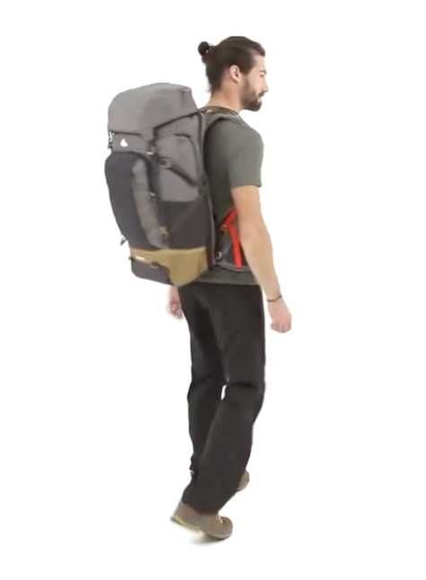 Mochila para campismo e trekking de 50L + 10L
