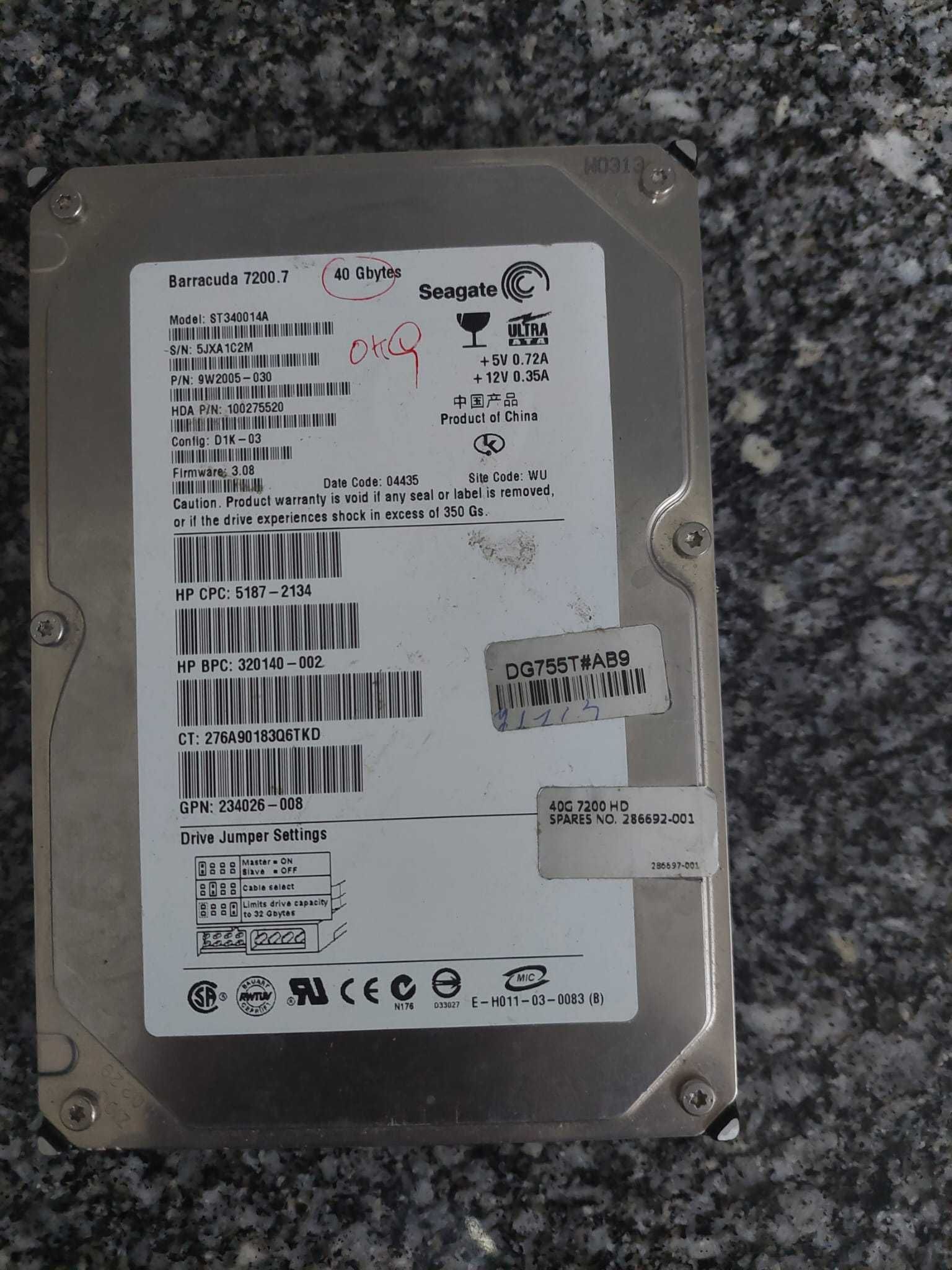 Discos ATA varias marcas e modelos