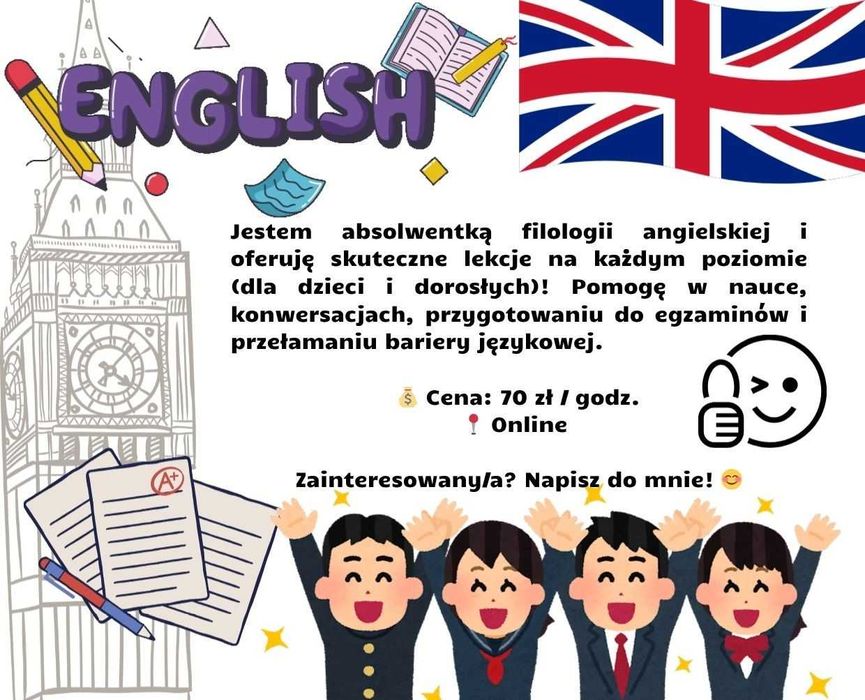 Korepetycje z języka angielskiego i podstaw języka koreańskiego