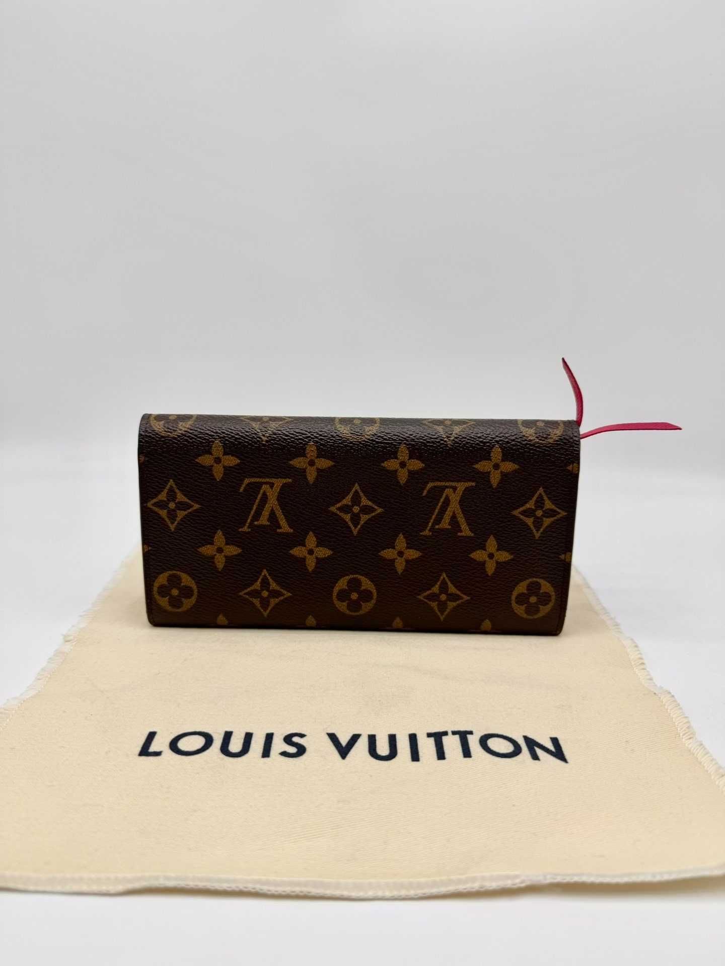 (Nowe) LV Portfel damski Louis Vuitton Emilie Monogram czerwona klamra