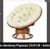 Fotel rattanowy bujano-obrotowy Papasan