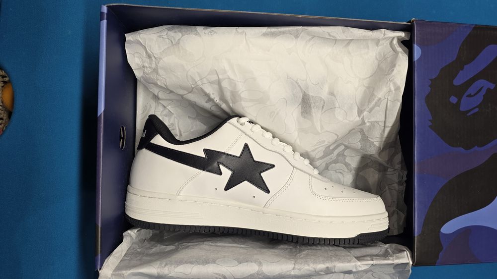 A Bathing Ape (BAPE) ORIGINAL !! jjjjhound white navy Completo+ fatura