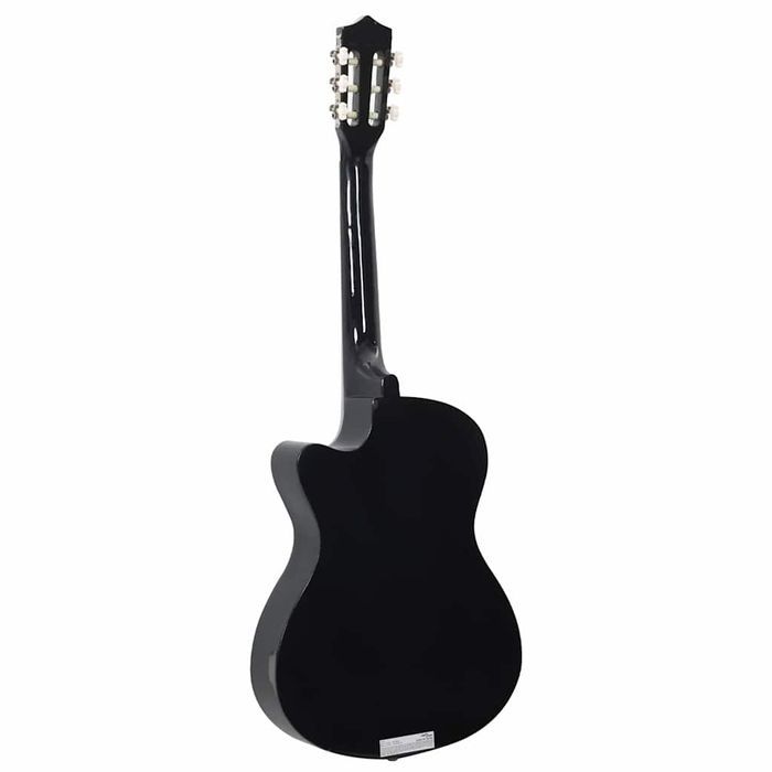 Gitara Klasyczna Z Wycięciem, 6 Strun, Czarna, 38"
