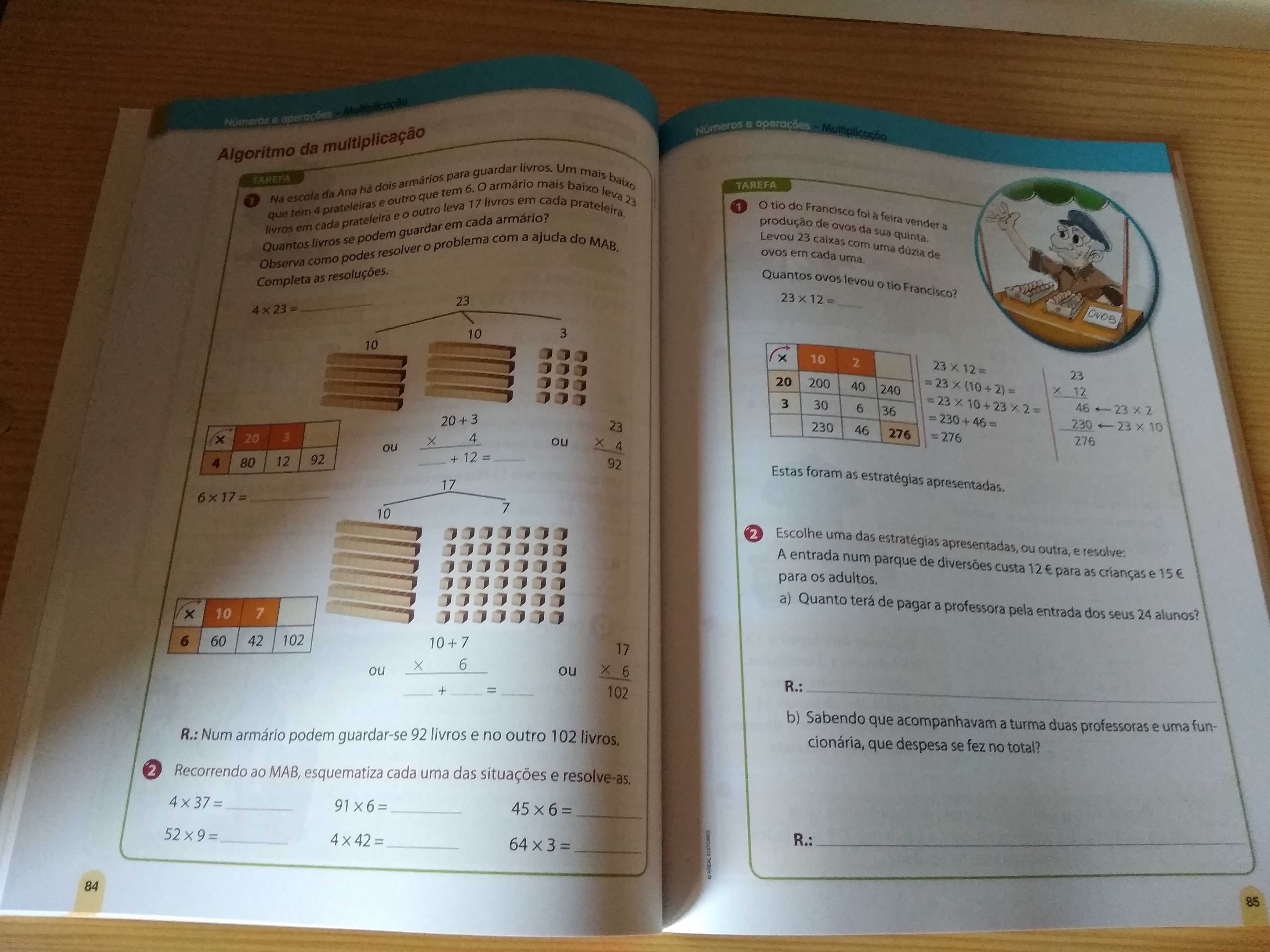 Manual e caderno de fichas Matemática 3º ano