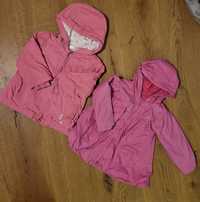 2 x kurtka plaszyk dla dziewczynki 51015 i inna, różowa, 80/86, kurtki