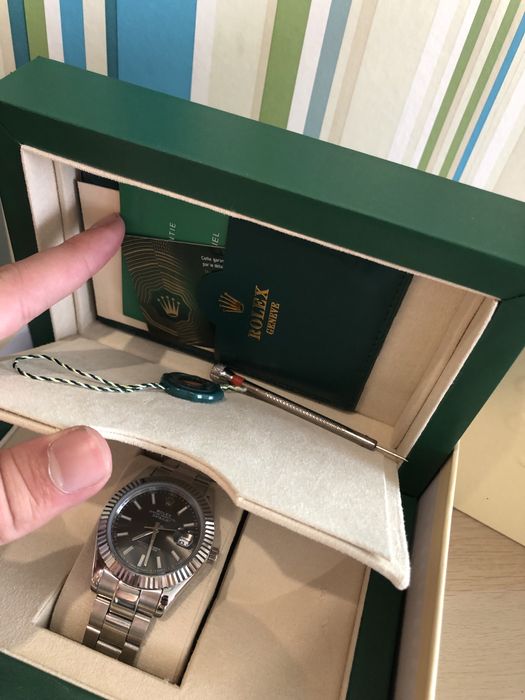 Rolex Datejust Mostrador Preto/Cinza