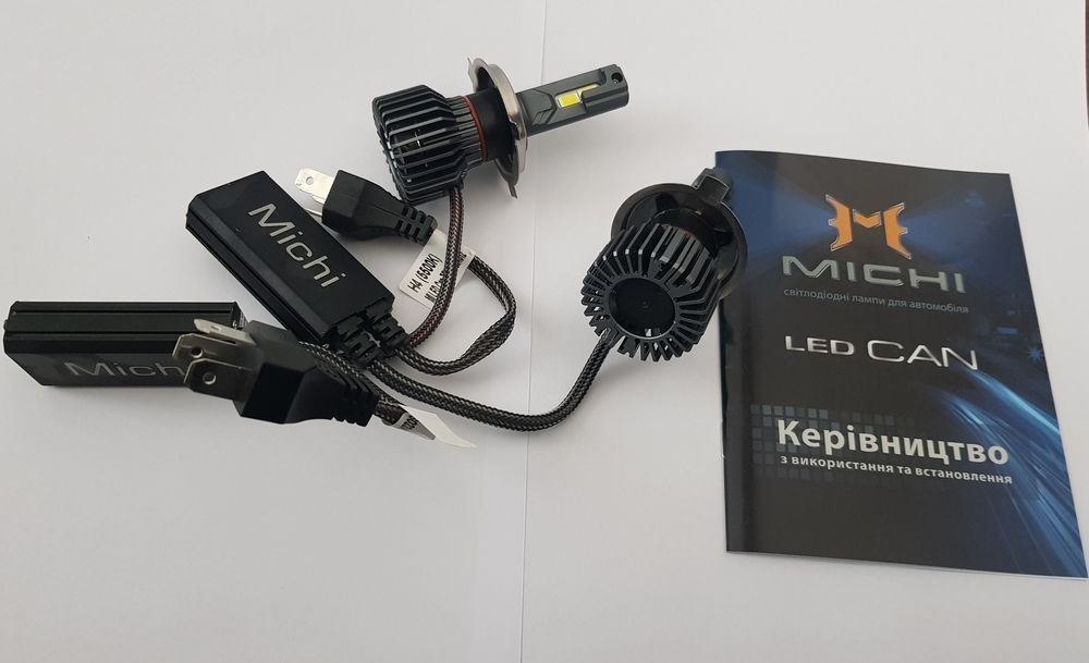 Світлодіодні Led лампи Michi H1,H4,Н7,H11 55w, 75w, 110w Can Bys