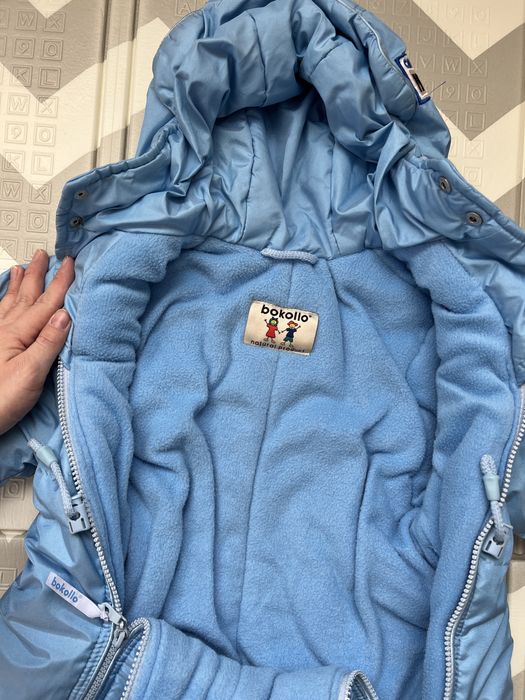 Зимовий комбінезон-конверт для хлопчика Bokollo, 74 розмір