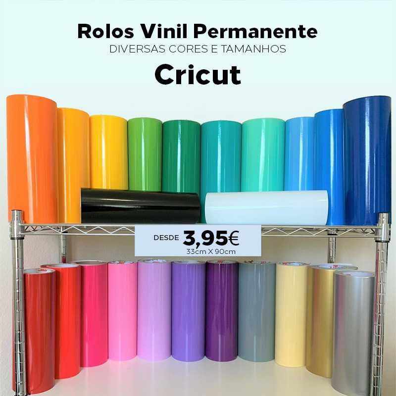 Rolos Vinil Adesivo Permanente - Ideal para Cricut Maker Silhouette !!