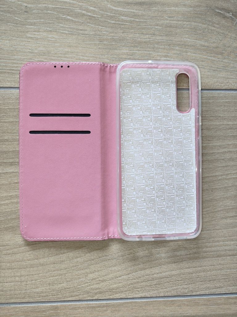 ! TANIO - Etui z klapką kabura magnet SAMSUNG A50 różowy brokat NOWE