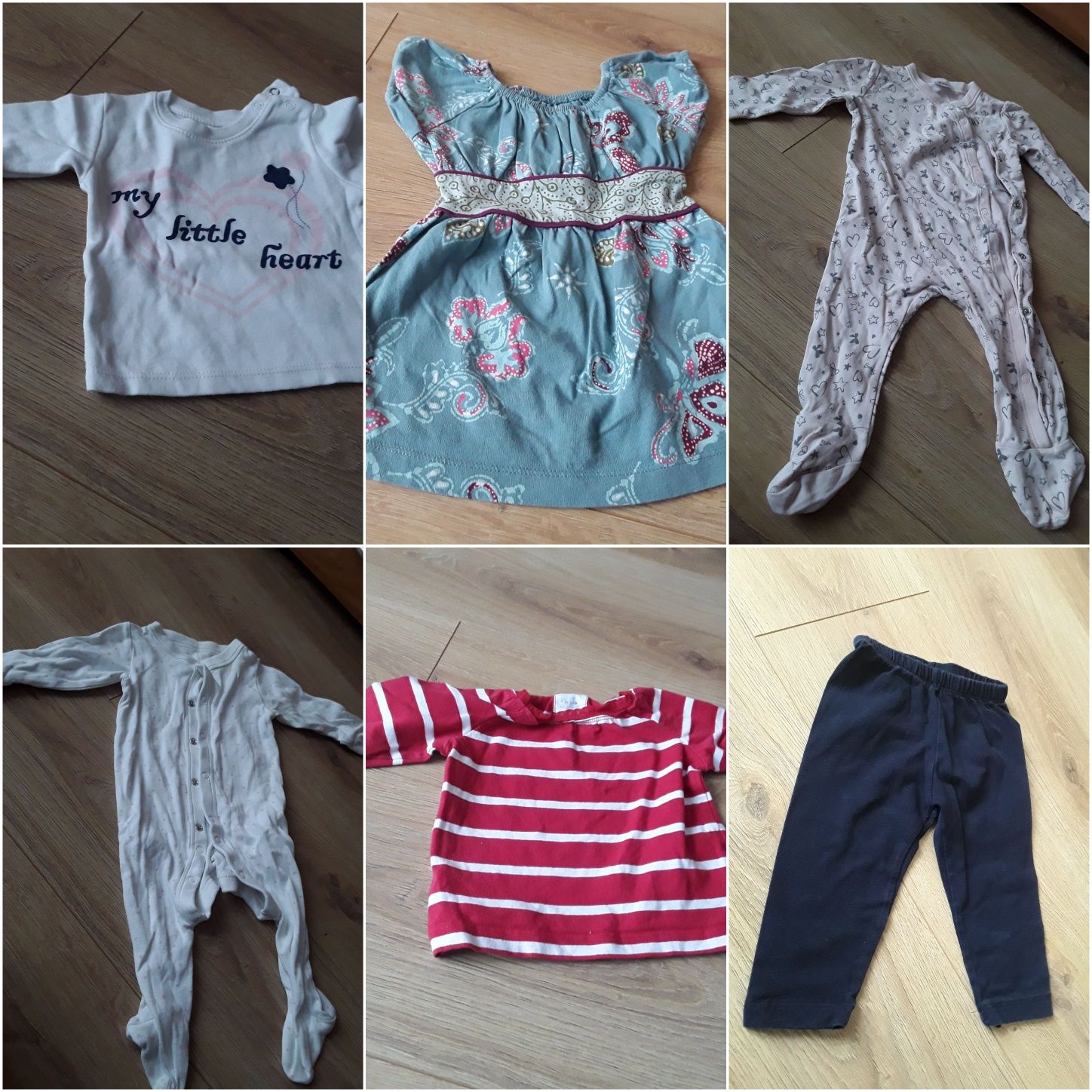 Paka ubrań 62 h&m 3-6 carters body koszulki getry