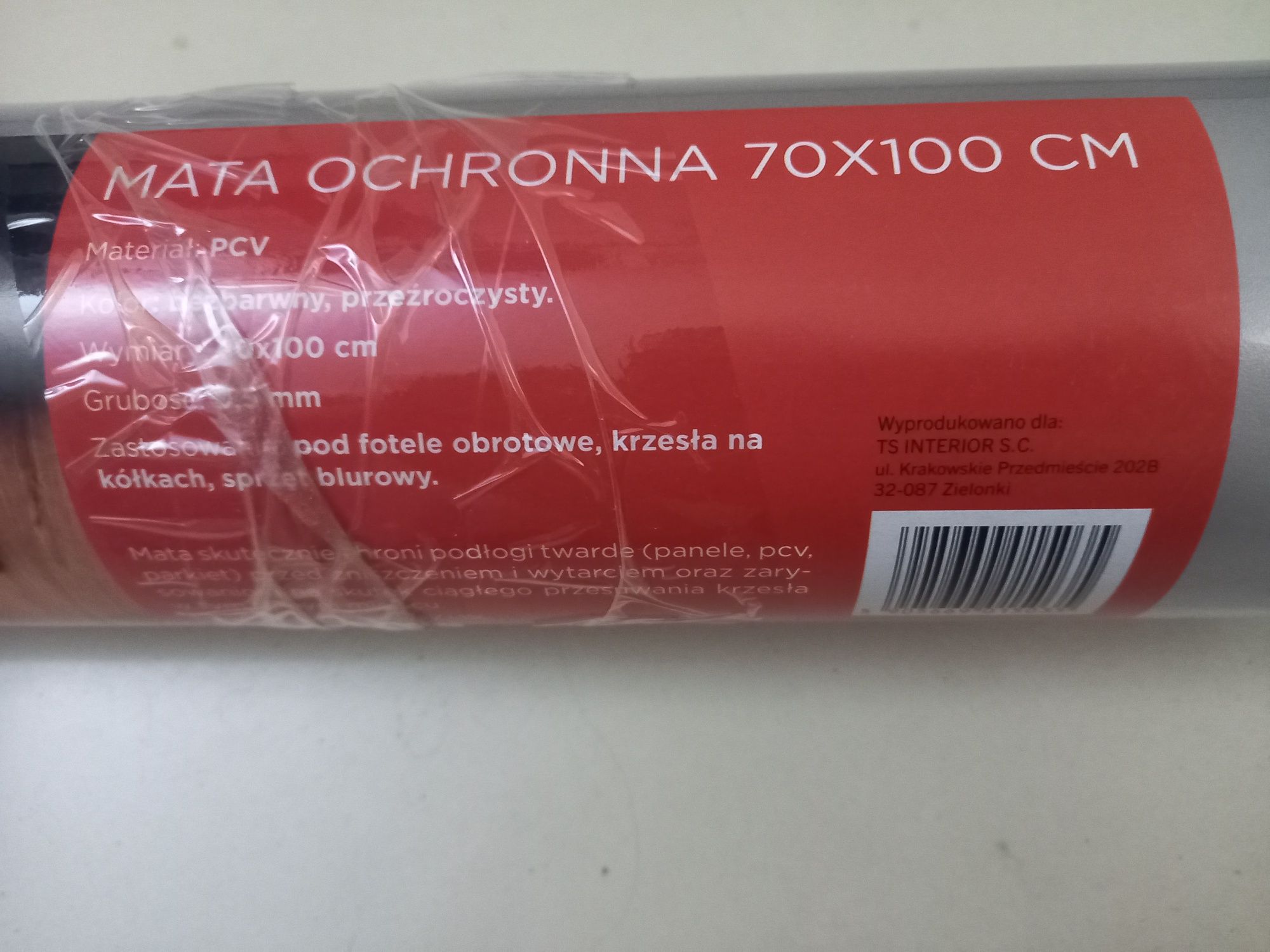 Mata ochronna pod krzesło podkładka 100x70 gruba nowa ochrona podłogi
