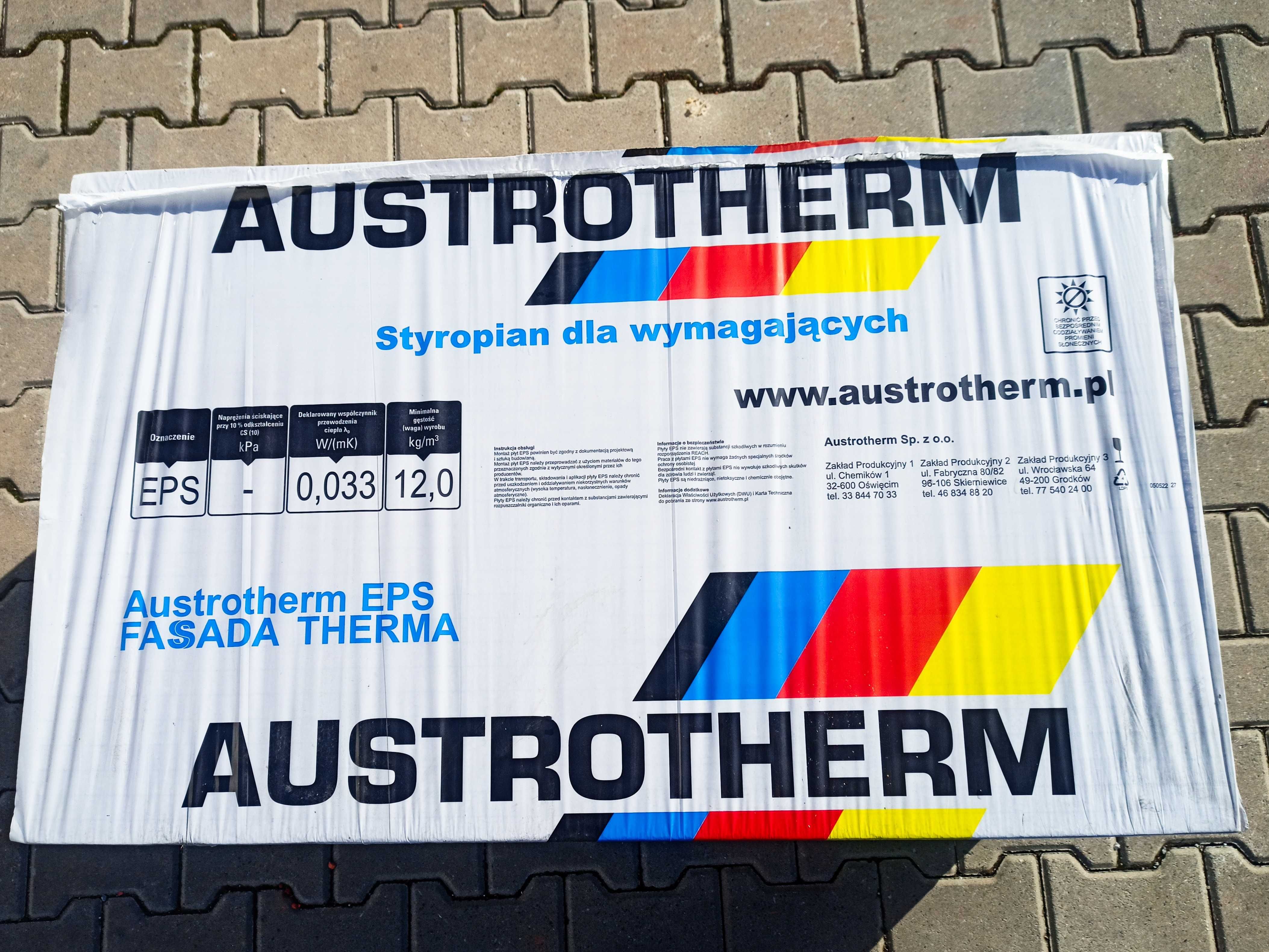 Styropian grafitowy AUSTROTHERM 033 DOSTĘPNE - ceny brutto