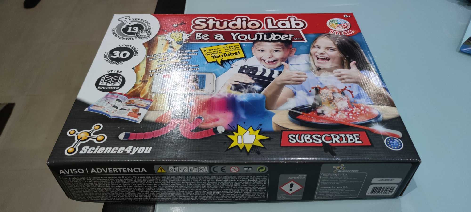 Studio Lab be a Youtuber Science 4 you como novo, +8 anos