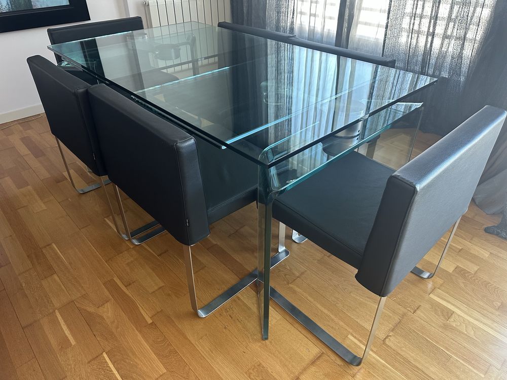 Mesa jantar extensivel - video temperado