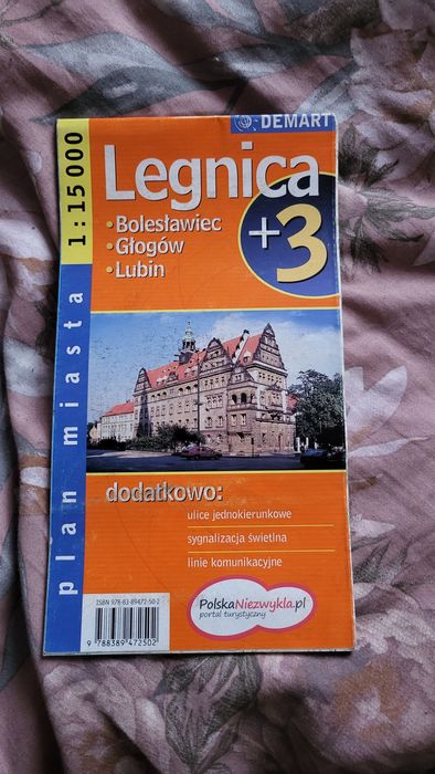 Mapa miasta Legnica, Bolesławiec, Głogów, Lubin