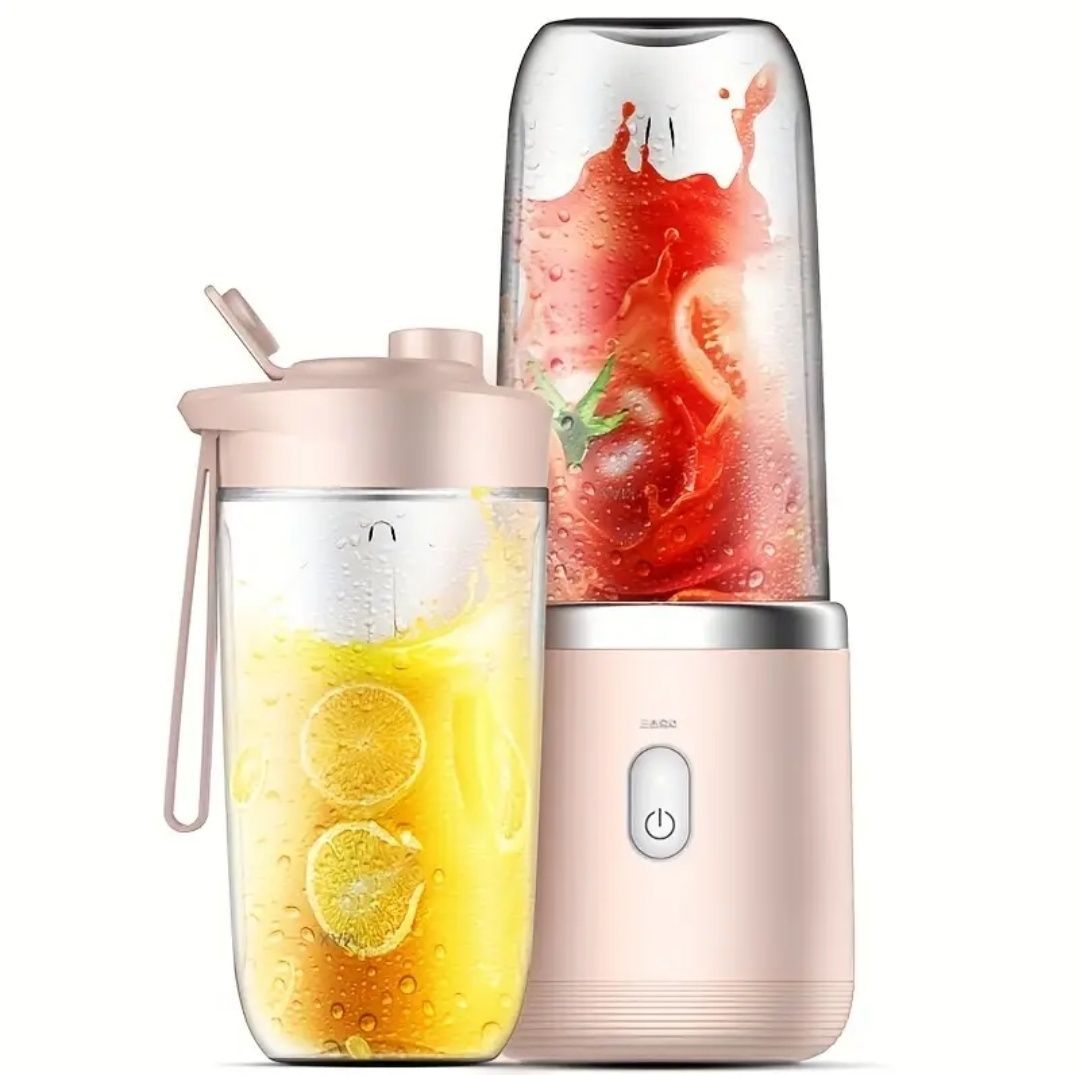 Przenośny turystyczny blender FRESHLY SQUEEZED + 2 kubki + pokrywka