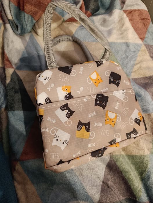 Nowa torba termiczna lunch box kotki