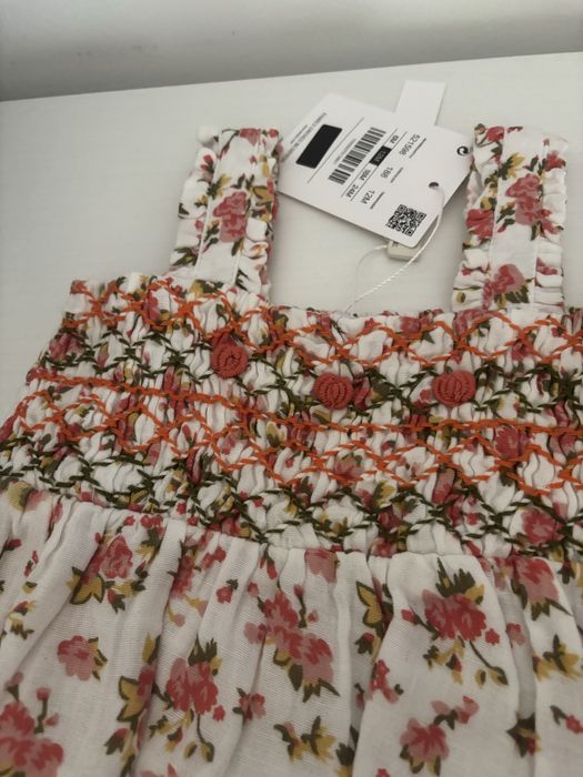 Vestido body Lanidor Menina 12 Meses – Novo com Etiqueta, 100% Algodão