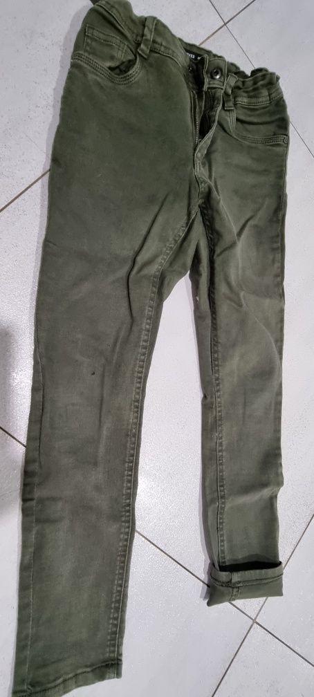 Reserved  spodnie jeansowe r.146 kolor ciemny khaki