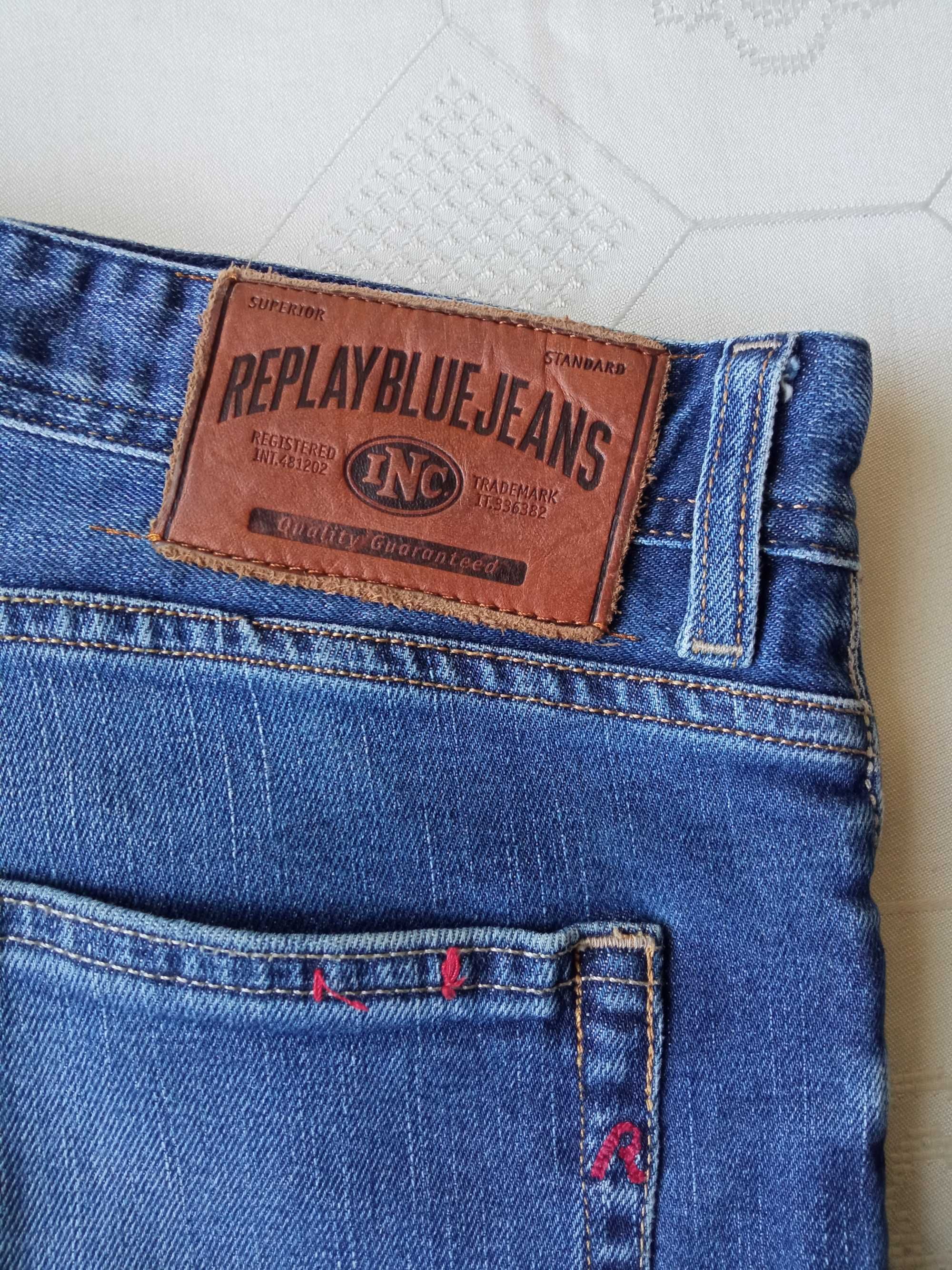 Replay męskie spodnie jeans r 32/34 pas 86cm