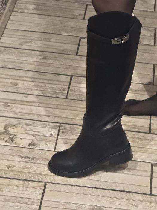 Чоботи труби в стилі ермес  Ботфорди НОВІ