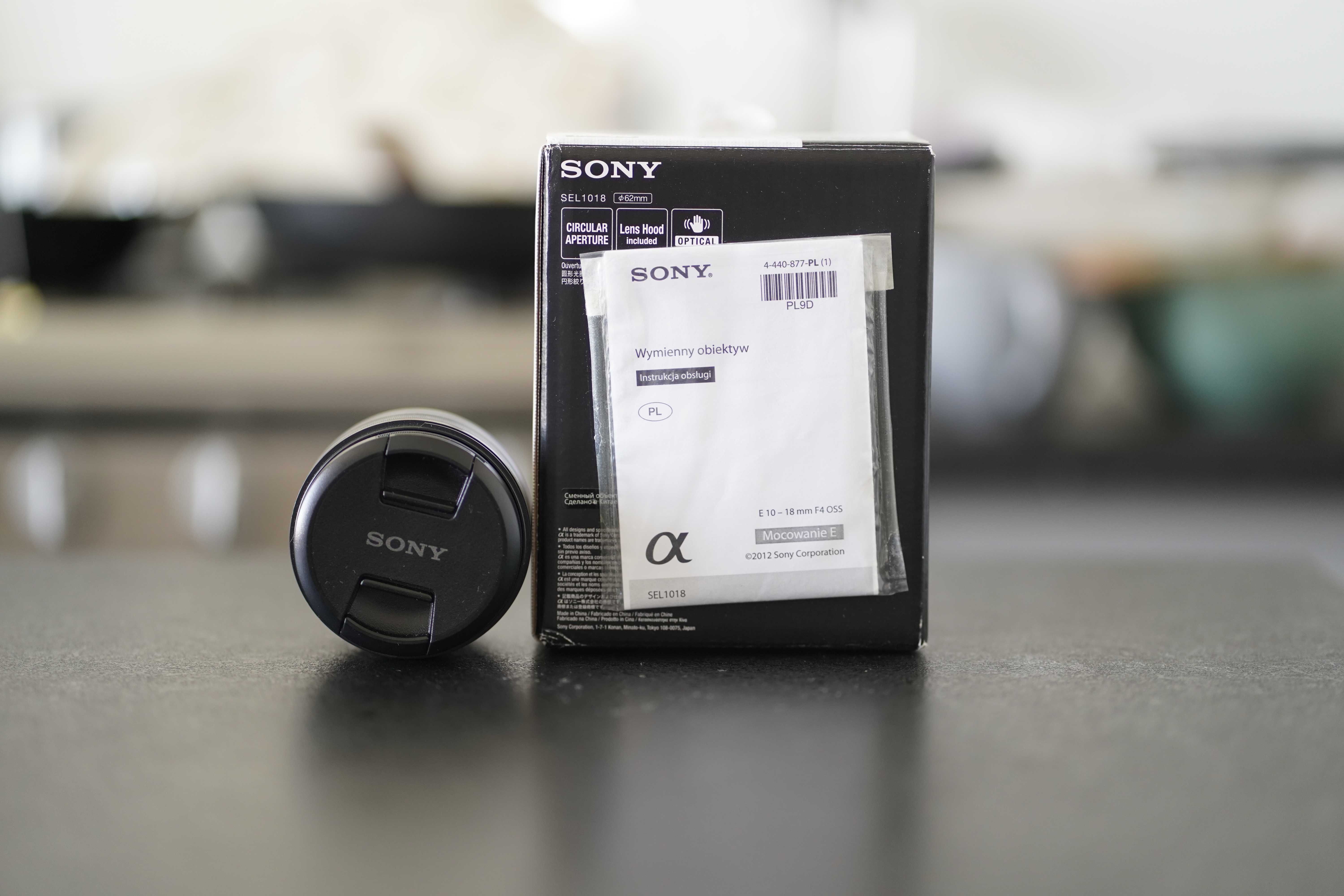 Obiektyw Sony E10-18mm F4 OSS w stanie idealnym