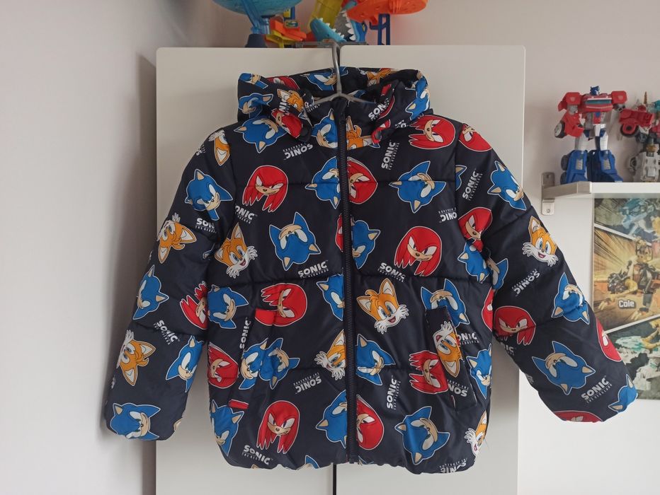 Kurtka zimowa H&M 122/128 Sonic Stan BDB