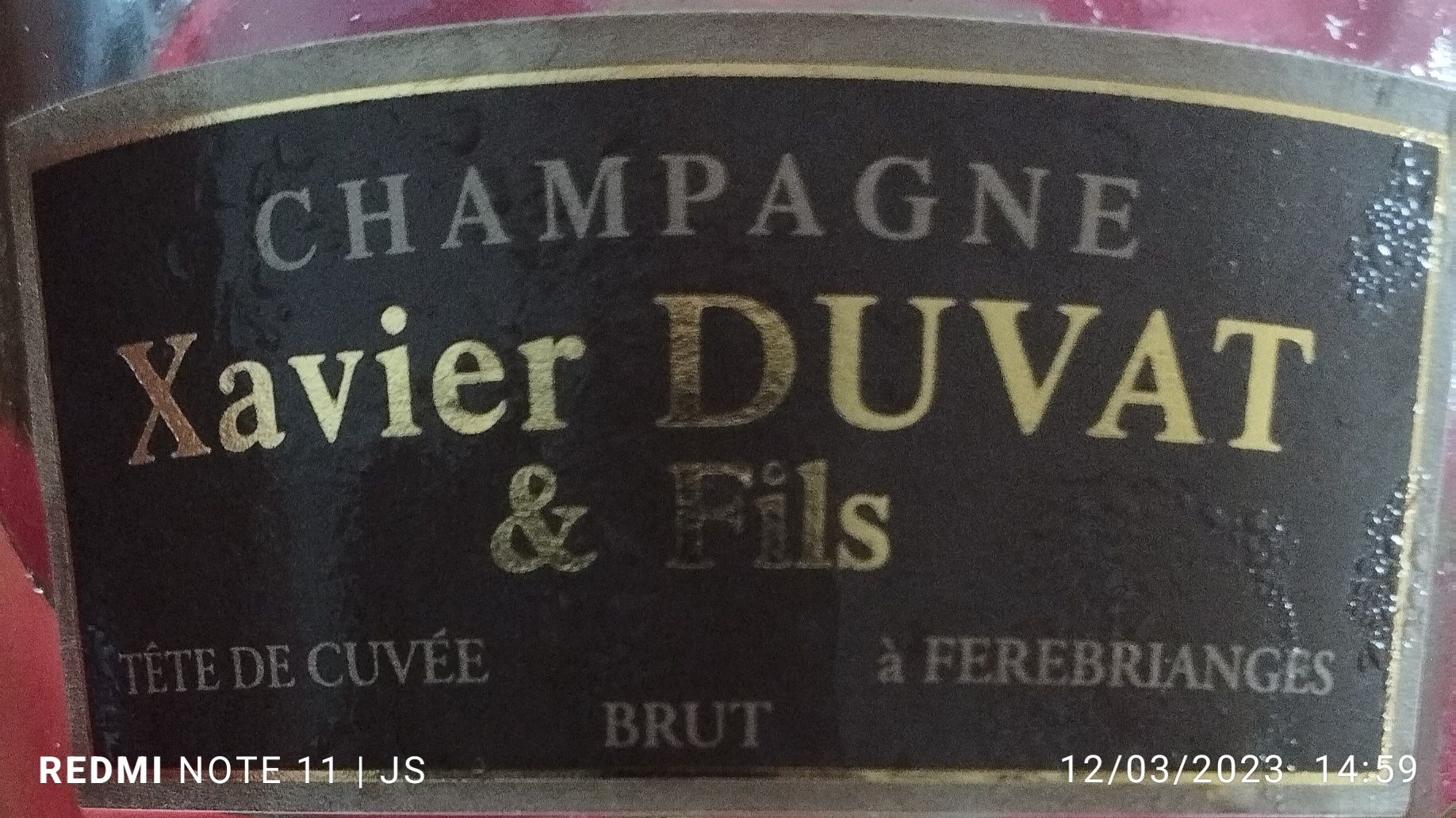 Rolha de champanhe personalizada Xavier Duvat & Fils