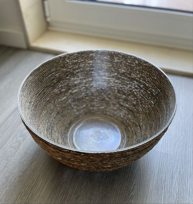 Taça Decorativa Artesanal em Corda Envernizada – Peça Única