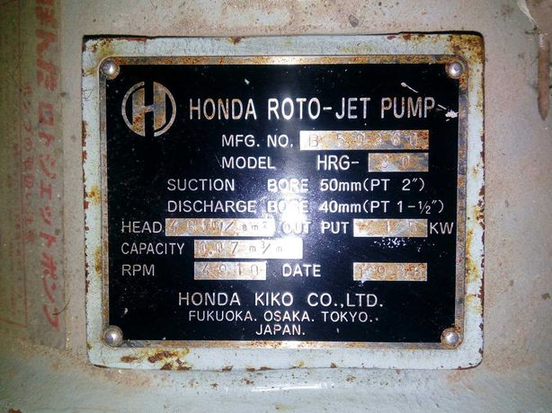 Насос высокого давления HONDA ROTO-JET 15 kWt /киловат/