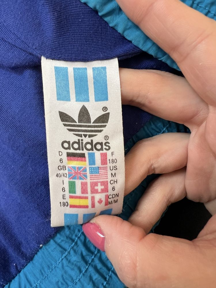 Kurtka Adidas true vintage retro lata 90. Ortalionowa dresowa