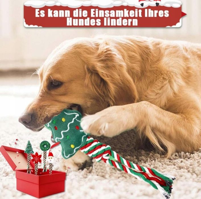 4 sztuki Zabawka dla psa piszcząca Bożonarodzeniowa