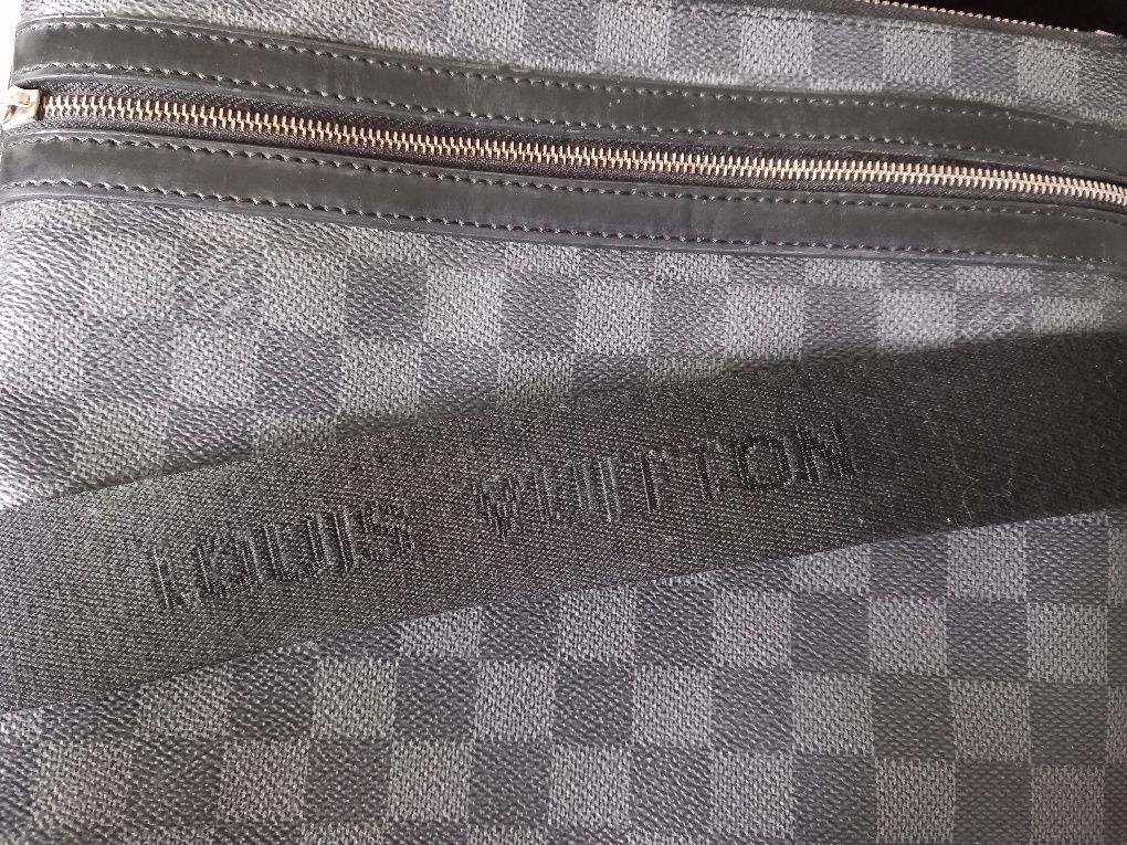 Louis vuitton duża meska nerka skóra monogram