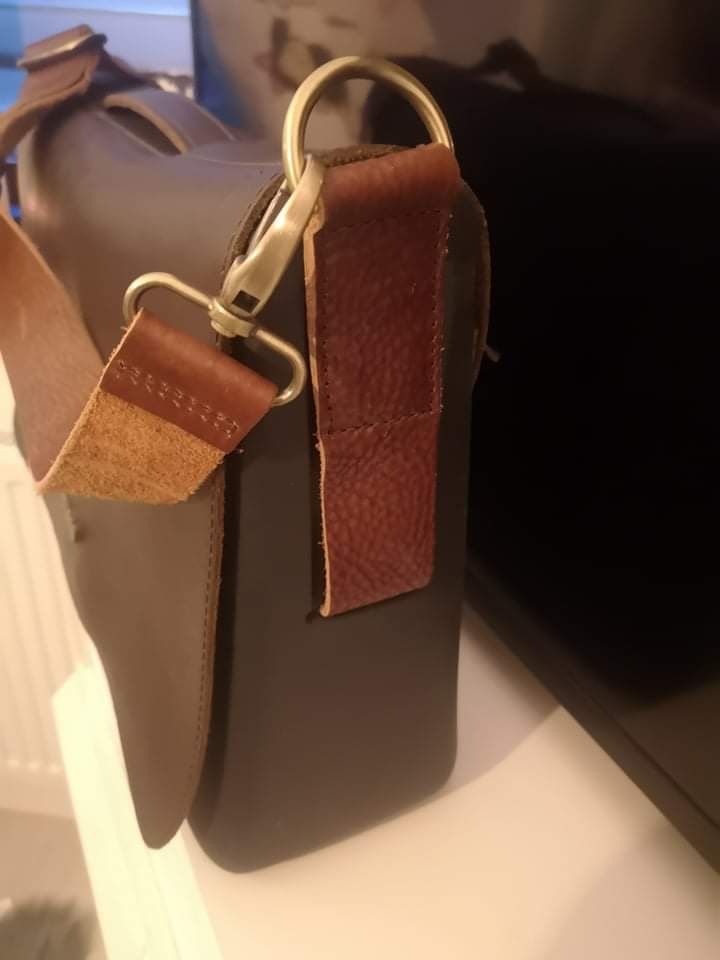 Zestaw duży ofolder folder obag o bag torba na laptop skóra naturalna