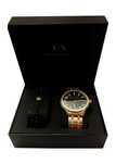 Armani Exchange Zegarek AX7108 Złoty + Bransoletka