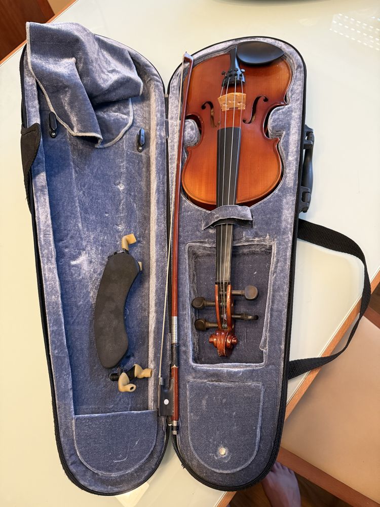 Violino com case