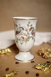 Szklanka czarka wazonik Franklin porcelana ptak